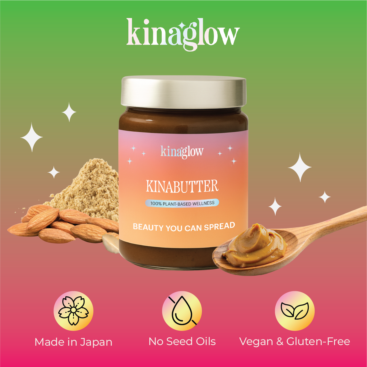 KINAGLOW Kinako-powered nut butters