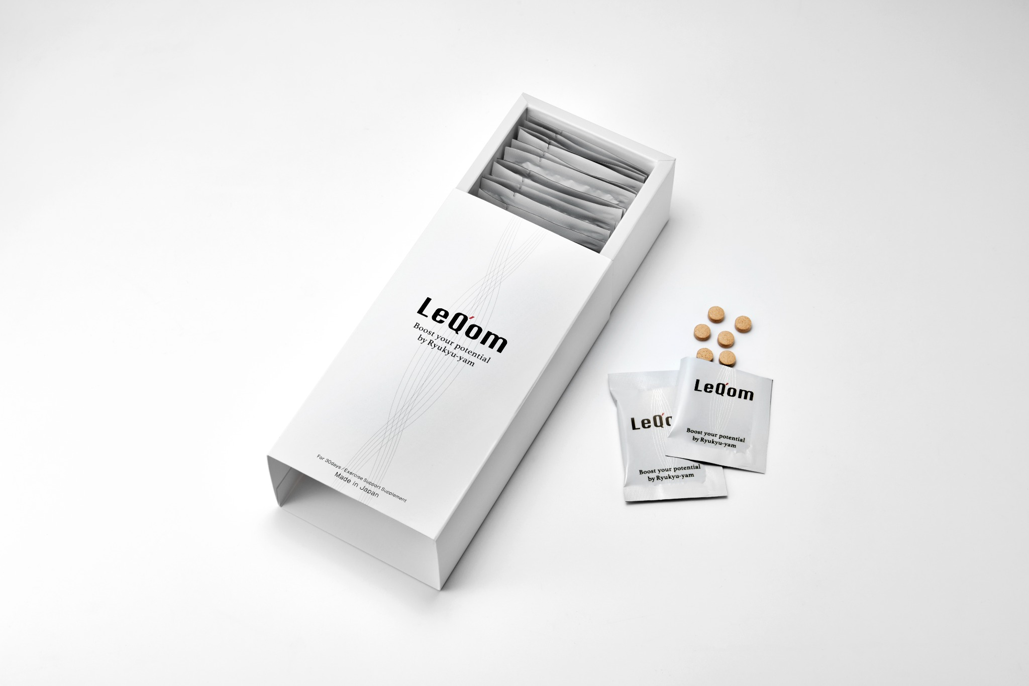 LEQ'OM Trial box — Okinawan yam equol formula sample packaging